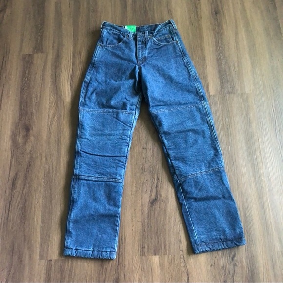 DRAGGIN JEANS Kevlar Lined 28x32 Motorcycle Pants Fast Company Vintage NWT Denim - Picture 6 of 6